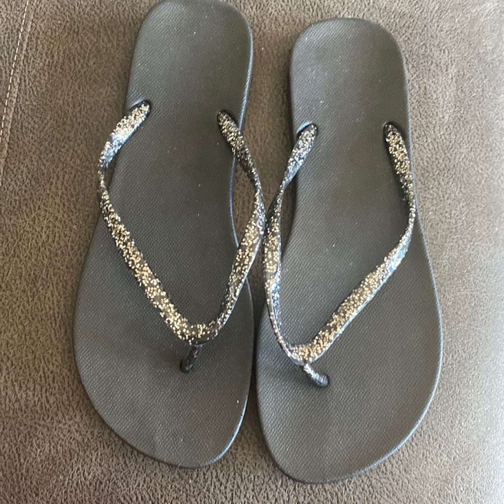 Sparkle flip flops